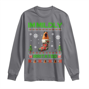Mildly Irritated Marcus the Worm Meme Long Sleeve Shirt Funny Christmas Stocking Weirdcore TS02 Charcoal Print Your Wear