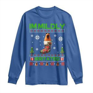 Mildly Irritated Marcus the Worm Meme Long Sleeve Shirt Funny Christmas Stocking Weirdcore TS02 Royal Blue Print Your Wear