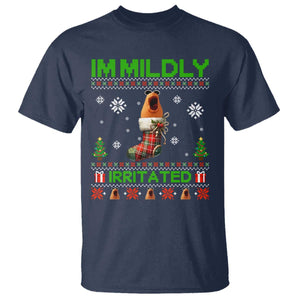 Mildly Irritated Marcus the Worm Meme T Shirt Funny Christmas Stocking Weirdcore TS02 Navy Print Your Wear