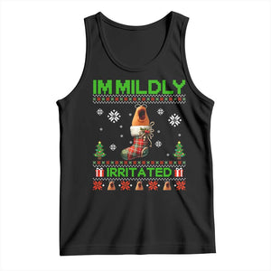 Mildly Irritated Marcus the Worm Meme Tank Top Funny Christmas Stocking Weirdcore TS02 Black Print Your Wear