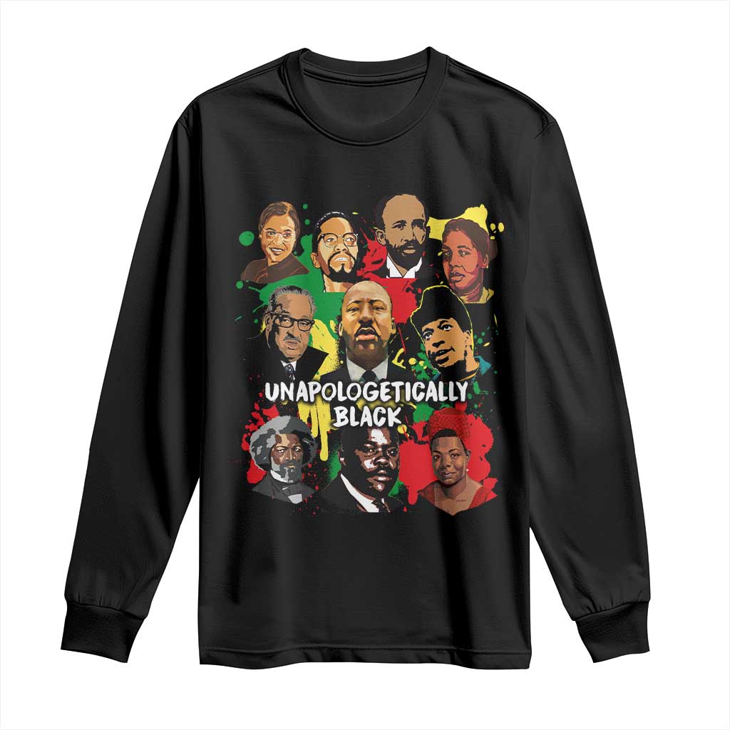 Civil Rights Leaders Long Sleeve Shirt Unapologetically Dope Black Inspiration TS02 Black Print Your Wear