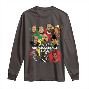 Civil Rights Leaders Long Sleeve Shirt Unapologetically Dope Black Inspiration TS02 Dark Chocolate Print Your Wear