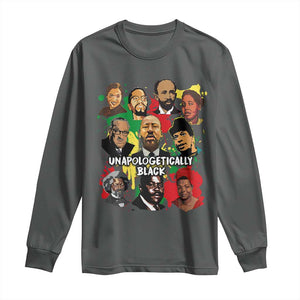 Civil Rights Leaders Long Sleeve Shirt Unapologetically Dope Black Inspiration TS02 Dark Heather Print Your Wear