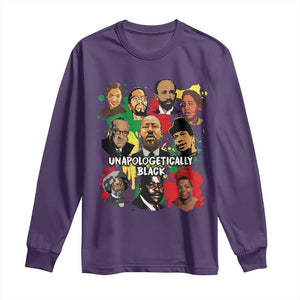 Civil Rights Leaders Long Sleeve Shirt Unapologetically Dope Black Inspiration TS02 Purple Print Your Wear