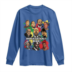 Civil Rights Leaders Long Sleeve Shirt Unapologetically Dope Black Inspiration TS02 Royal Blue Print Your Wear