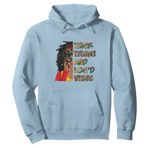 Black History Month Hoodie Thick Thighs And Locd Vibes Proud African Melanin Women TS02 Light Blue Printyourwear