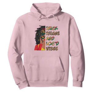 Black History Month Hoodie Thick Thighs And Locd Vibes Proud African Melanin Women TS02 Light Pink Printyourwear