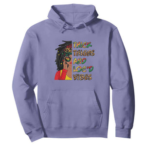 Black History Month Hoodie Thick Thighs And Locd Vibes Proud African Melanin Women TS02 Violet Printyourwear