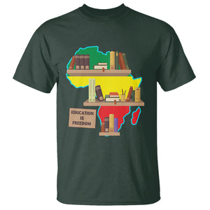 Black History Month T Shirt Educate Teach Black History Educated African American Pride TS02 Dark Forest Green Printyourwear