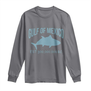 Gulf of Mexico Long Sleeve Shirt Est 300,000,000 BC Funny Tuna TS02 Charcoal Print Your Wear