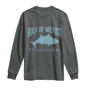 Gulf of Mexico Long Sleeve Shirt Est 300,000,000 BC Funny Tuna TS02 Dark Heather Print Your Wear