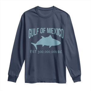 Gulf of Mexico Long Sleeve Shirt Est 300,000,000 BC Funny Tuna TS02 Navy Print Your Wear