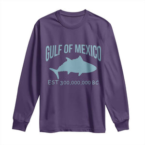 Gulf of Mexico Long Sleeve Shirt Est 300,000,000 BC Funny Tuna TS02 Purple Print Your Wear