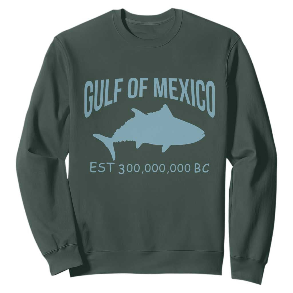 Gulf of Mexico Sweatshirt Est 300,000,000 BC Funny Tuna TS02 Dark Forest Green Print Your Wear