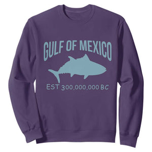 Gulf of Mexico Sweatshirt Est 300,000,000 BC Funny Tuna TS02 Purple Print Your Wear