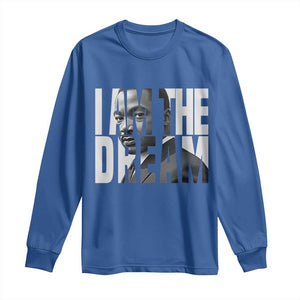 Martin Luther King MLK Day Long Sleeve Shirt I Am The Dream Black King Power Black History Month TS02 Royal Blue Print Your Wear