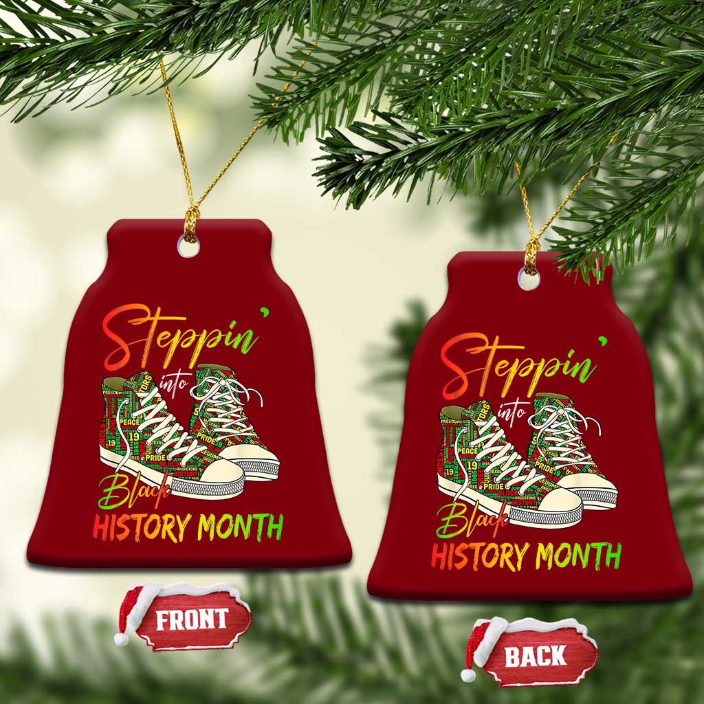 Stepping Into Black History Month Ceramic Ornament Sneakers TS02 Print Your Wear