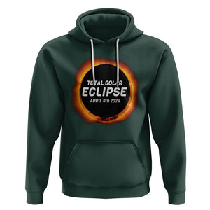 Total Solar Eclipse Hoodie America Totality April 8th 2024 TS02 Dark Forest Green Printyourwear