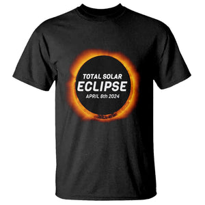 Total Solar Eclipse T Shirt America Totality April 8th 2024 TS02 Black Printyourwear