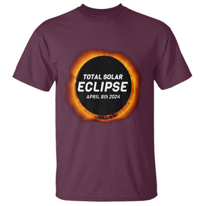 Total Solar Eclipse T Shirt America Totality April 8th 2024 TS02 Maroon Printyourwear