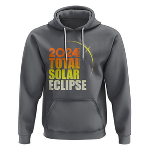 Total Solar Eclipse Hoodie America Totality April 8 2024 TS02 Charcoal Printyourwear