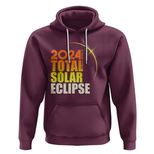 Total Solar Eclipse Hoodie America Totality April 8 2024 TS02 Maroon Printyourwear