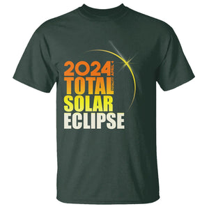 Total Solar Eclipse T Shirt America Totality April 8 2024 TS02 Dark Forest Green Printyourwear