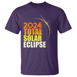 Total Solar Eclipse T Shirt America Totality April 8 2024 TS02 Purple Printyourwear