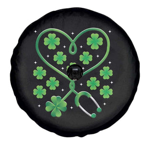 Funny Nurse St Patricks Day Spare Tire Cover Nursing Stethoscope Green Clover Shamrock TS02 Print Your Wear