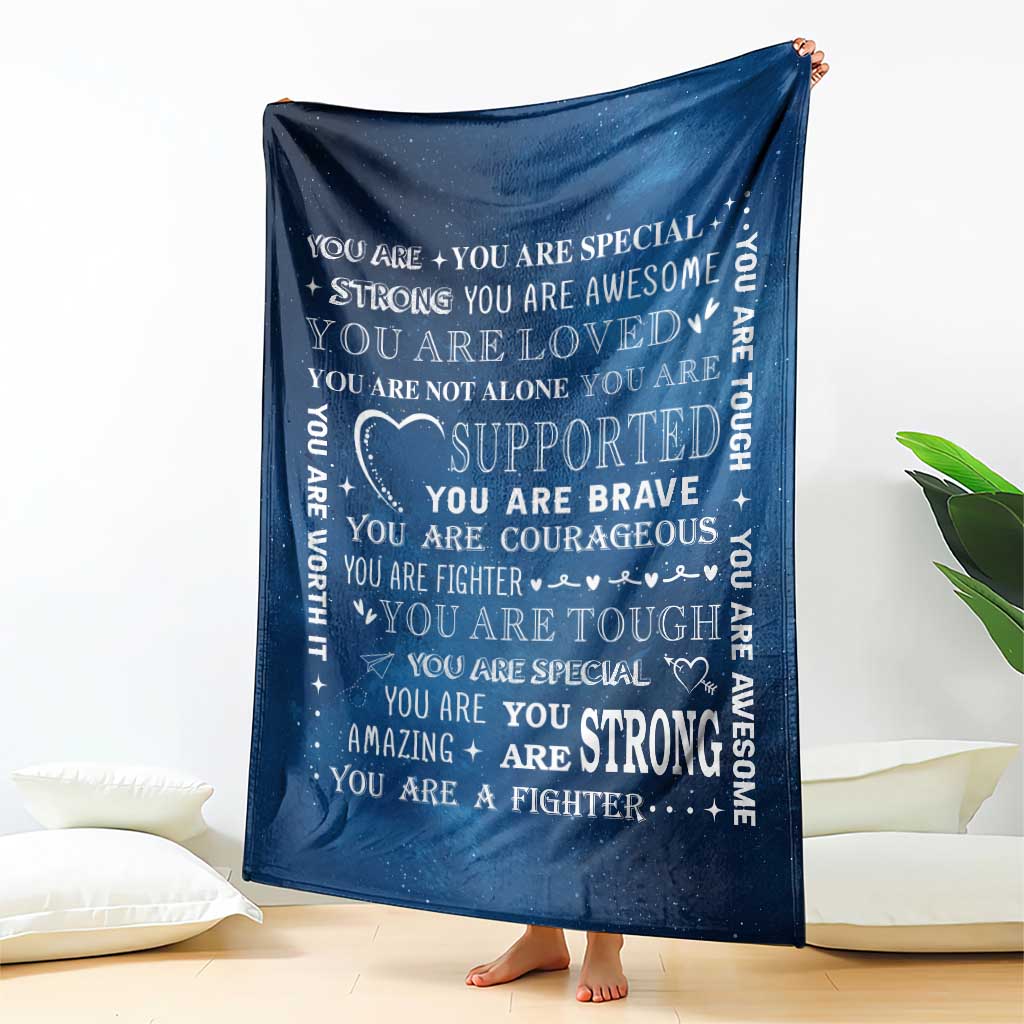 Inspirational Daily Reminder Throw Blanket Positive Words Motivational Strength Encouragement Gift TS02 Print Your Wear
