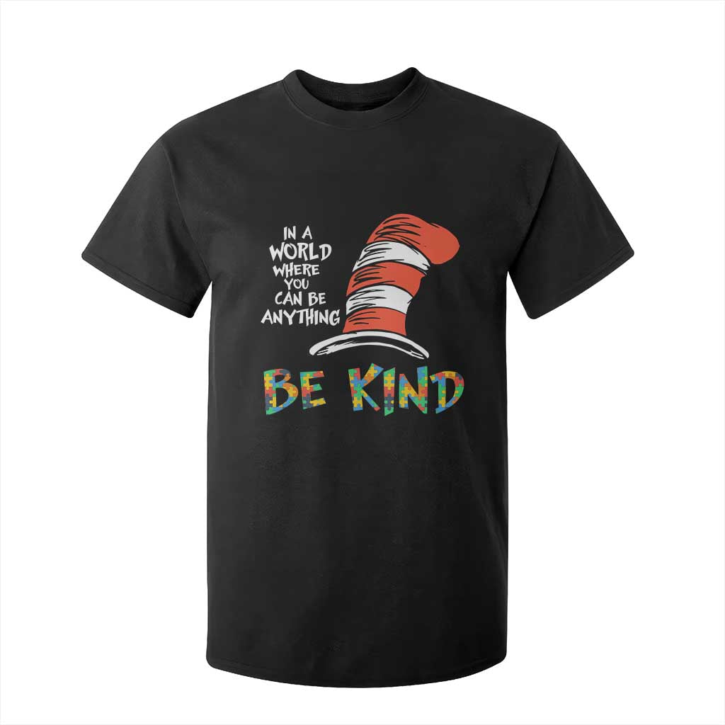 Autism Awareness T Shirt For Kid Why Fit In When You Were Born To Stand Out Cat In Hat TS02 Black Print Your Wear
