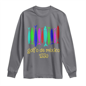 Gulf of Mexico Long Sleeve Shirt Golfo de México 1550 Retro Tuna TS02 Charcoal Print Your Wear