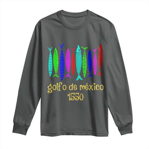 Gulf of Mexico Long Sleeve Shirt Golfo de México 1550 Retro Tuna TS02 Dark Heather Print Your Wear