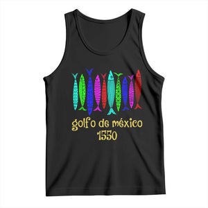 Gulf of Mexico Tank Top Golfo de México 1550 Retro Tuna TS02 Black Print Your Wear