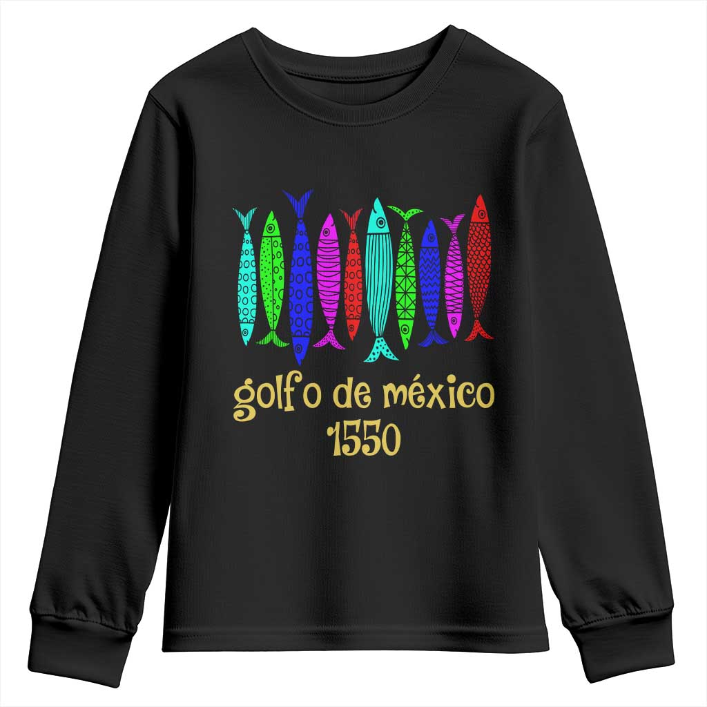 Gulf of Mexico Youth Sweatshirt Golfo de México 1550 Retro Tuna TS02 Black Print Your Wear