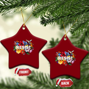 Resist Floral Ceramic Ornament Retro Botanical Graphic TS02 Print Your Wear