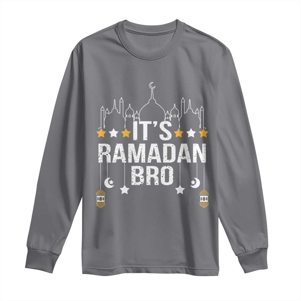 It's Ramadan Bro Long Sleeve Shirt Islamic Fasting Muslim TS02 Charcoal Print Your Wear