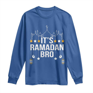It's Ramadan Bro Long Sleeve Shirt Islamic Fasting Muslim TS02 Royal Blue Print Your Wear