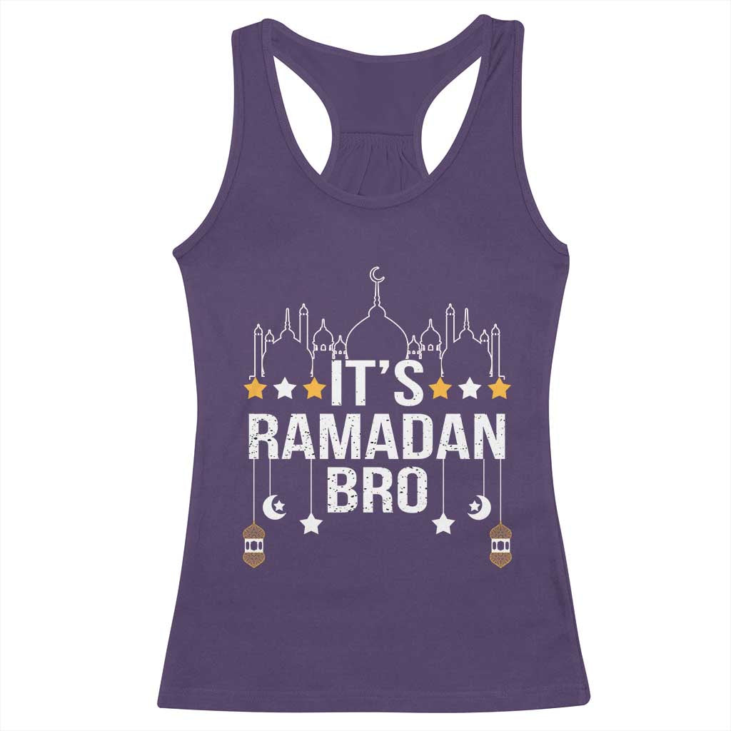 It's Ramadan Bro Racerback Tank Top Islamic Fasting Muslim TS02 Purple Print Your Wear