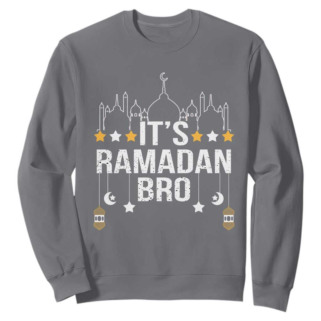 It's Ramadan Bro Sweatshirt Islamic Fasting Muslim TS02 Charcoal Print Your Wear