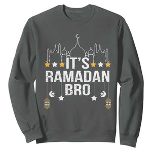 It's Ramadan Bro Sweatshirt Islamic Fasting Muslim TS02 Dark Heather Print Your Wear