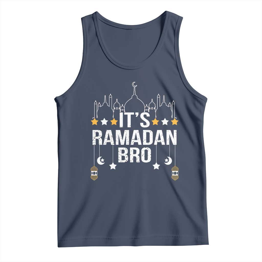It's Ramadan Bro Tank Top Islamic Fasting Muslim TS02 Navy Print Your Wear