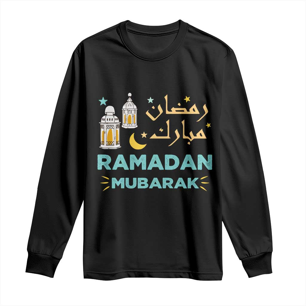 Ramadan Mubarak Muslim Long Sleeve Shirt TS02 Black Print Your Wear