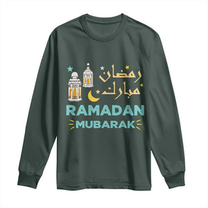 Ramadan Mubarak Muslim Long Sleeve Shirt TS02 Dark Forest Green Print Your Wear