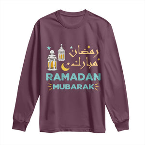 Ramadan Mubarak Muslim Long Sleeve Shirt TS02 Maroon Print Your Wear