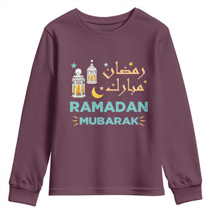 Ramadan Mubarak Muslim Youth Sweatshirt TS02 Maroon Print Your Wear
