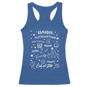 Ramadan Blessed Month Racerback Tank Top Muslim Islamic Ramadhan Eid al Fitr TS02 Royal Blue Print Your Wear
