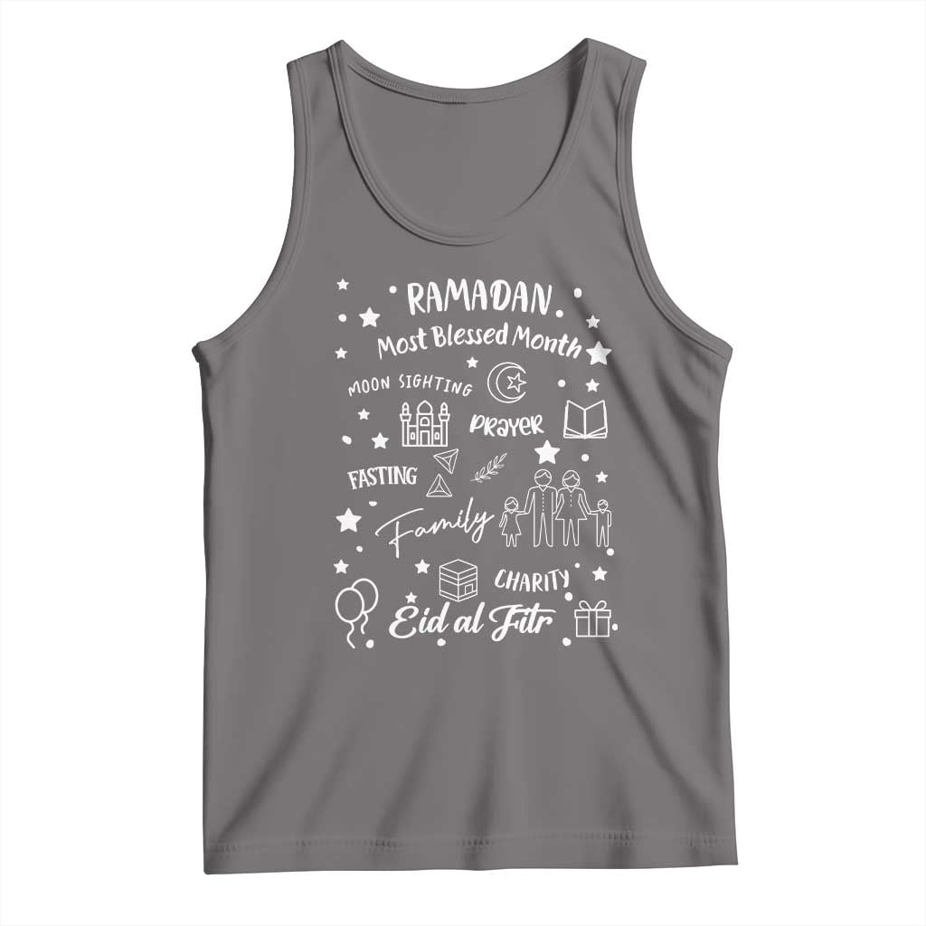Ramadan Blessed Month Tank Top Muslim Islamic Ramadhan Eid al Fitr TS02 Deep Heather Print Your Wear