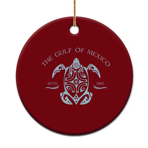 Gulf of Mexico Turtle Ceramic Ornament Golfo de Mexico Forever TS02 1pc Red Print Your Wear