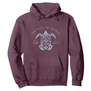Gulf of Mexico Turtle Hoodie Golfo de Mexico Forever TS02 Maroon Print Your Wear